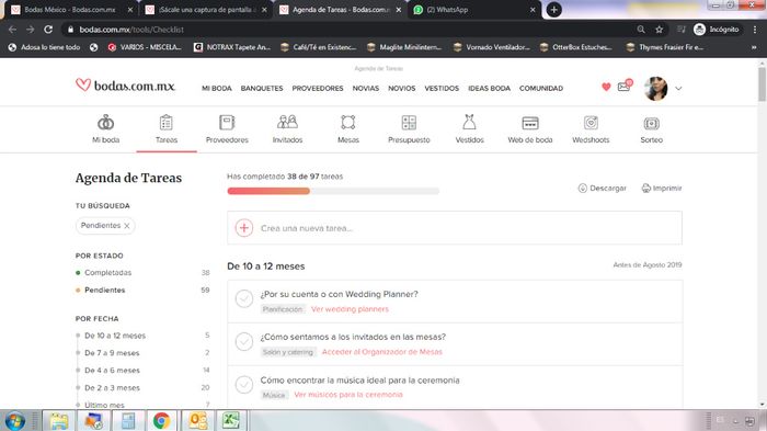 ¡Sácale una captura de pantalla a tu lista de tareas de Bodas.com.mx! 2