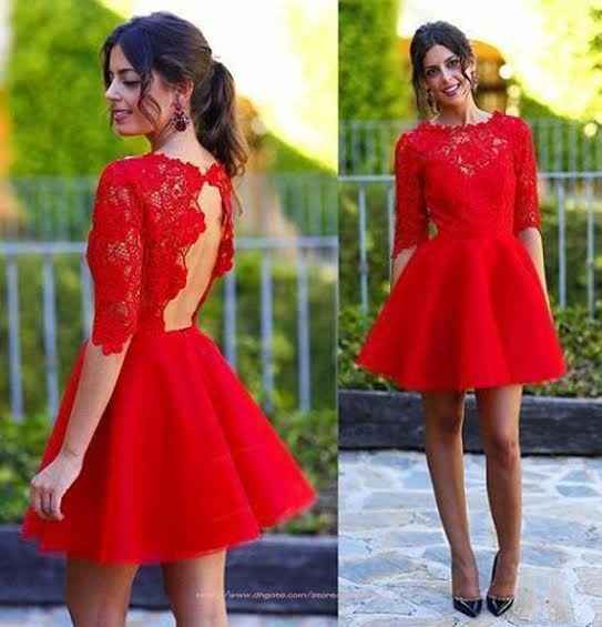 Vestidos en rojo para invitadas - 1