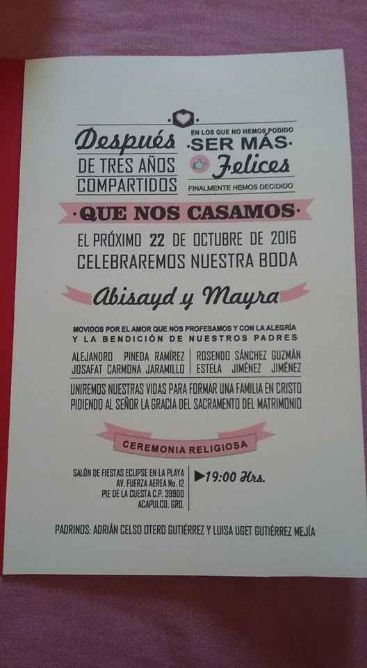 Texto de invitación 