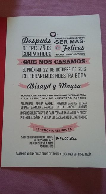 Texto de invitación 