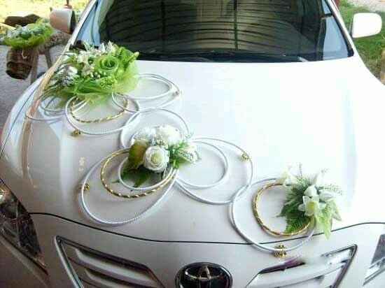Decoracion para el auto de la boda - 6