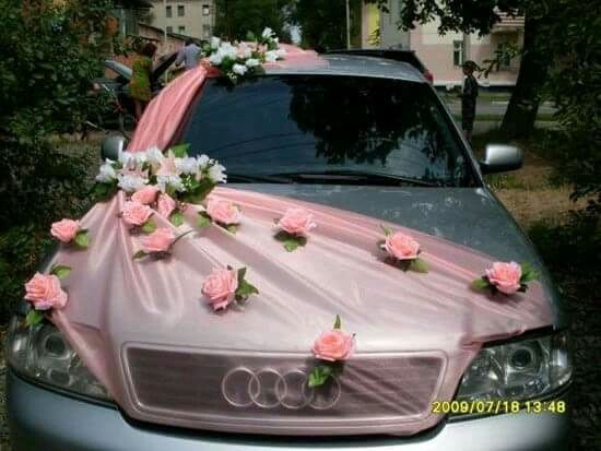 Decoracion para el auto de la boda - 5