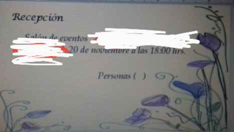 Boceto de invitacion hecha por mi jeje - 2