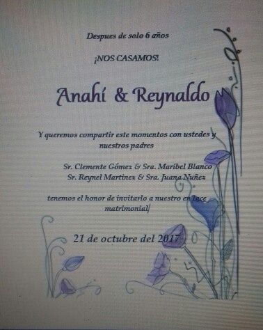 Boceto de invitacion hecha por mi jeje - 1