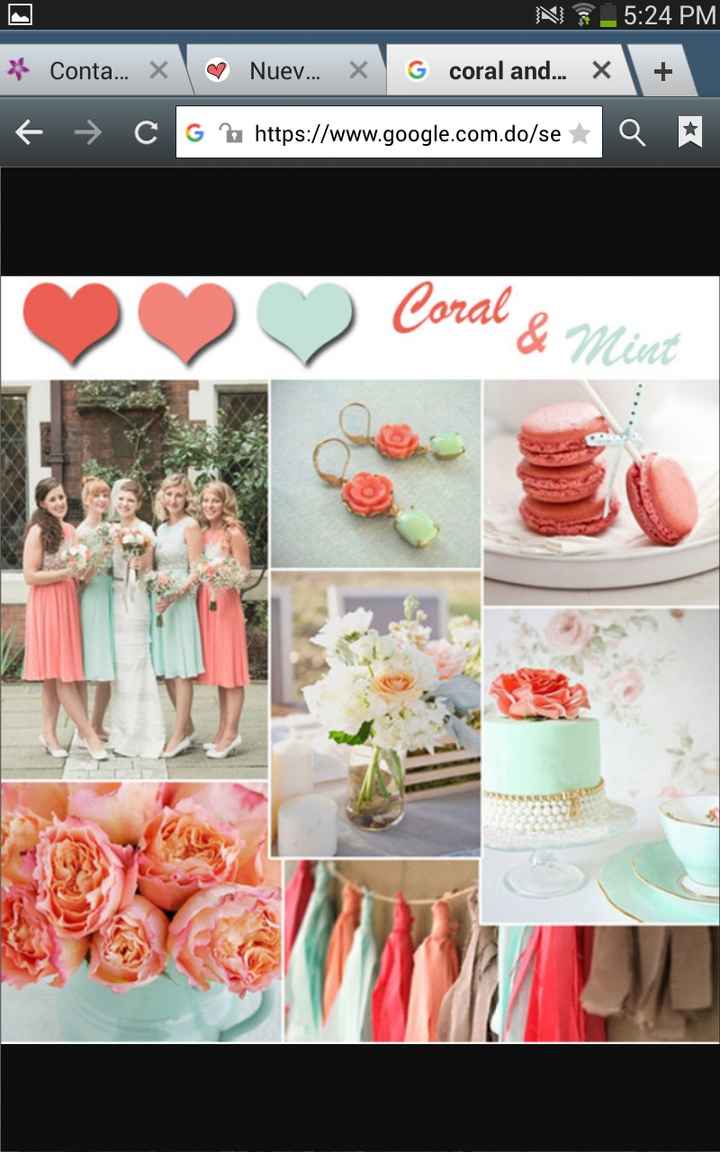Coral and Mint!