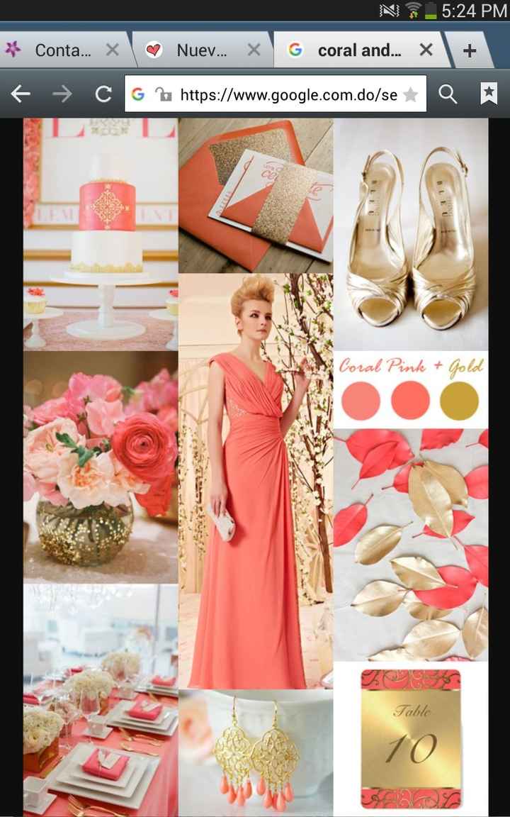coral en Gold!