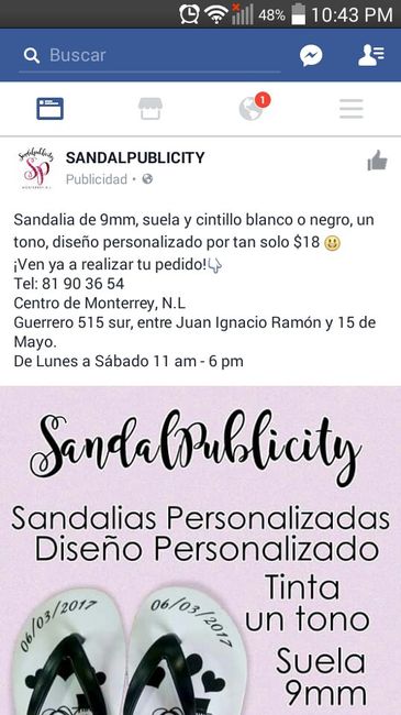 Pantuflas o sandalias como recuerditos - 1