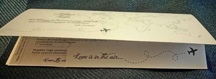 Mis invitaciones- boda temática viajes - 1