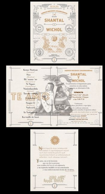 Mi boda prehispánica invitacion ritual