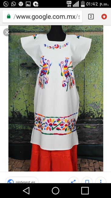 Mi boda prehispánica el vestido
