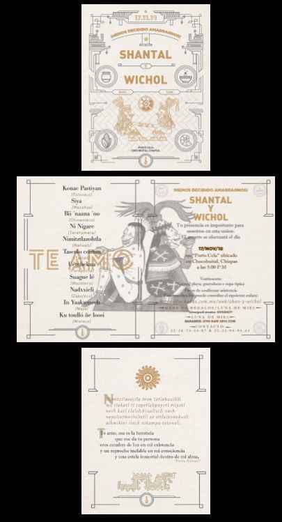 Mi boda prehispánica invitacion ritual