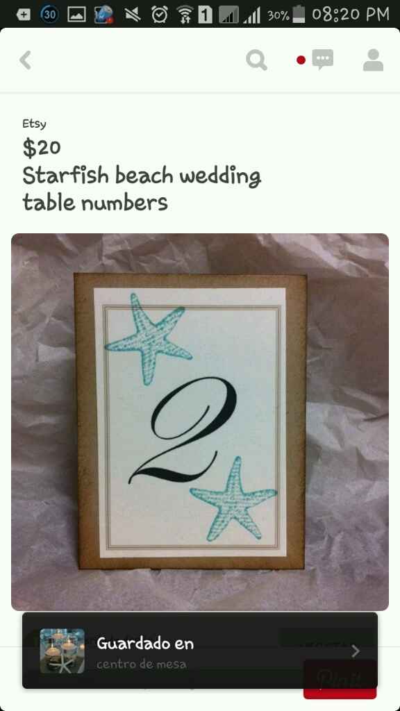 Numeros de mesas - 1