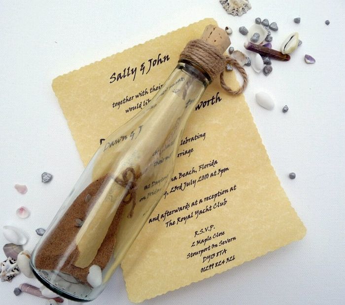 Invitaciones de boda en botella - 2