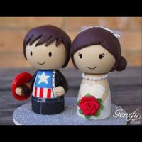Dile a tu novio que es tu superhéroe con un Cake topper - 1