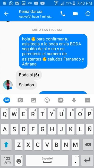 Conirmando asistencias - 2