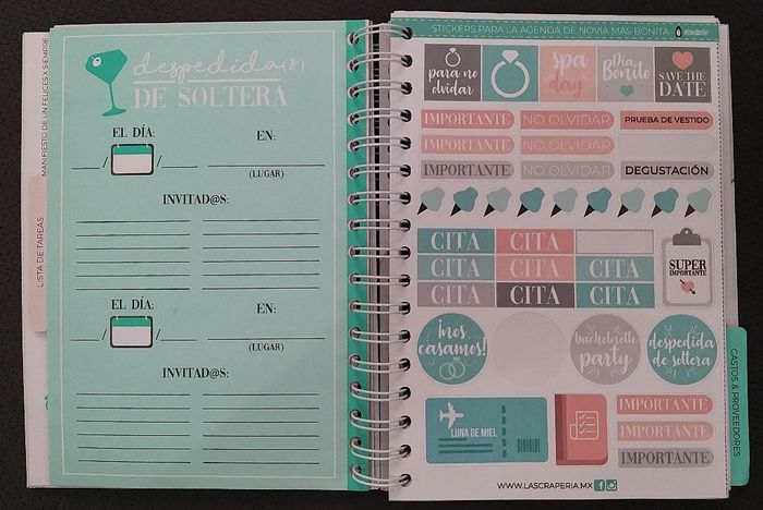 agenda planeadora para boda 5