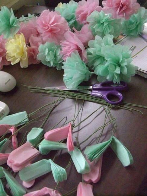 Ideas de decoración con flores de papel! - 17