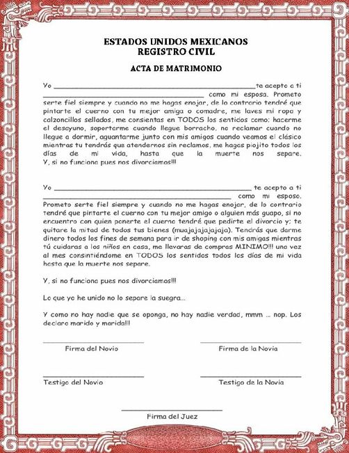 Contrato matrimonial de susto! - 1