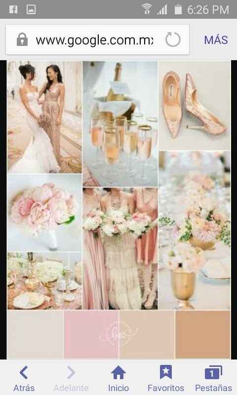 Combinacion de colores rosa y dorado - 3