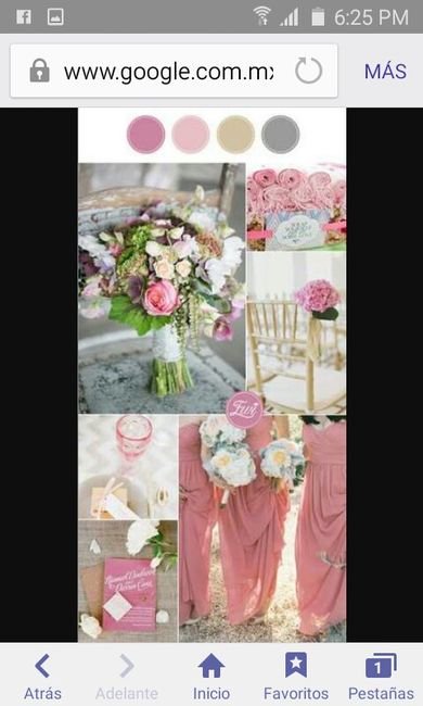 Combinaciones de colores en dorado y rosa pastel - 3