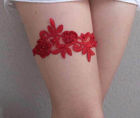  Ligas de novia en rojo - 4