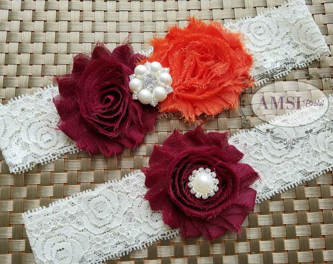  Ligas de novia color naranja - 1