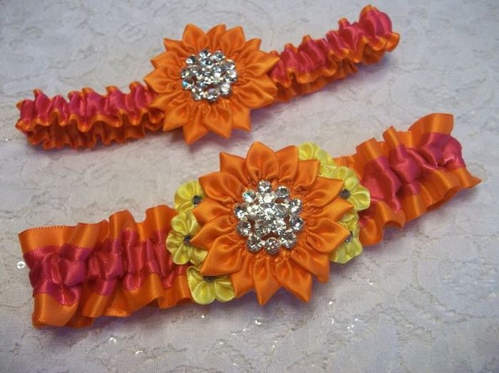  Ligas de novia color naranja - 2
