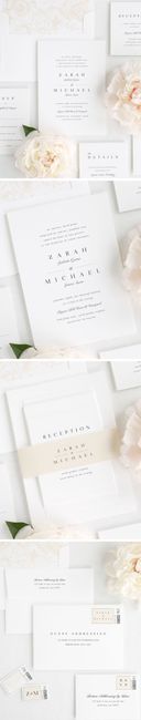  Invitaciones en color blanco - 5