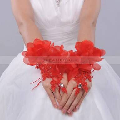 Guantes de novia en rojo - 4