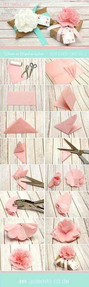 Flores de papel diy - 2