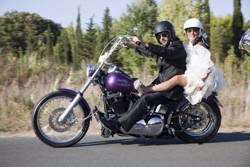 Con mucho estilo! en moto