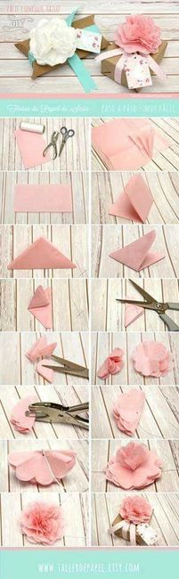 Flores de papel diy - 2