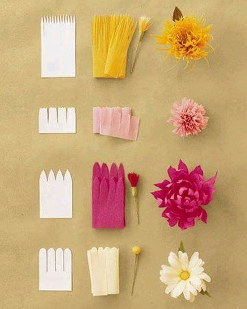 Flores de papel diy - 6