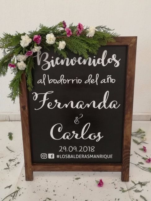 Letrero de bienvenida