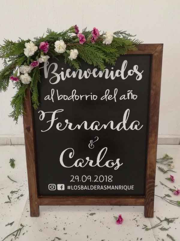 Letrero de bienvenida