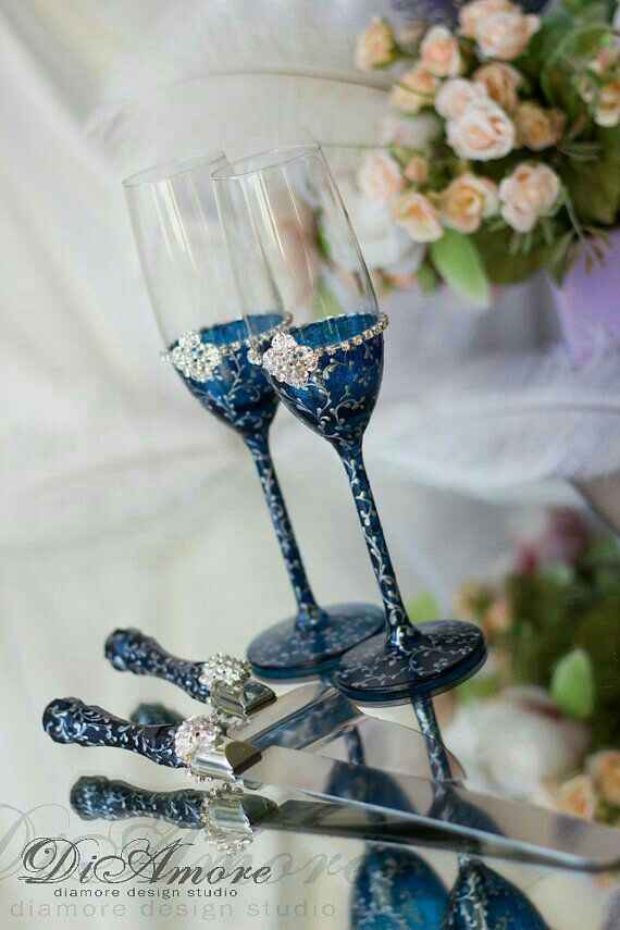 Combinaciones en colores azul y dorado - 11