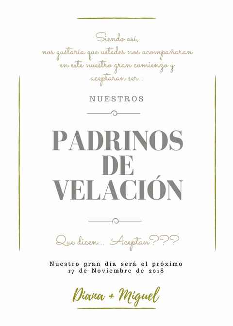 Complemento de la invitacion... parte trasera...