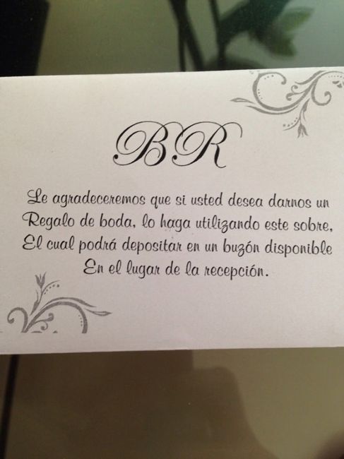 Invitaciones con sobre para dinero 15