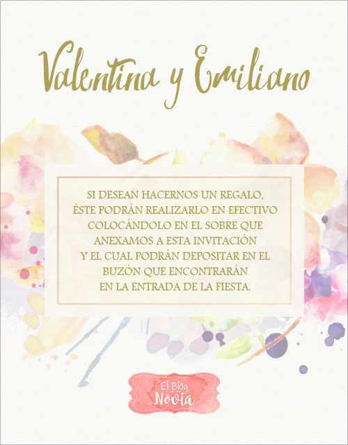 Invitaciones con sobre para dinero 20
