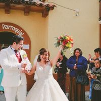 Saliendo de la iglesia