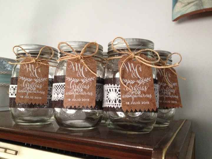 mason jars de bienvenida