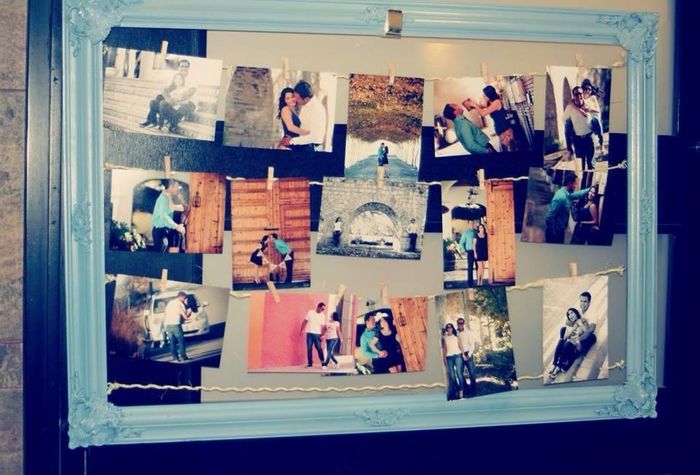 Marco con fotografias en mi despedida de soltera 