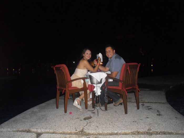 cancun, cena romantica
