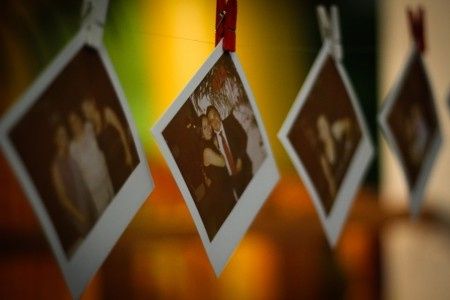 Tendedero de fotos polaroid