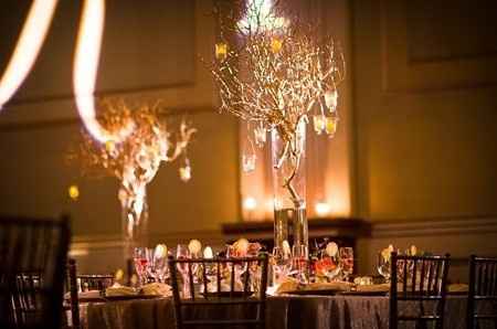 Centro de mesa con velas