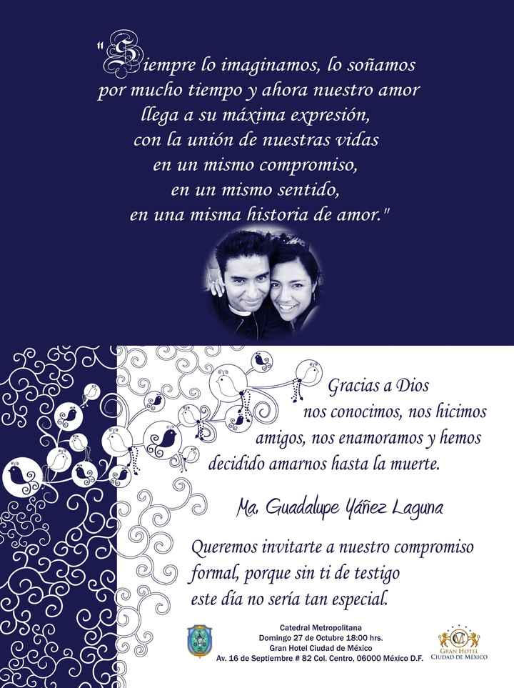 INVITACIONES PARA FORMALIZAR COMPROMISO
