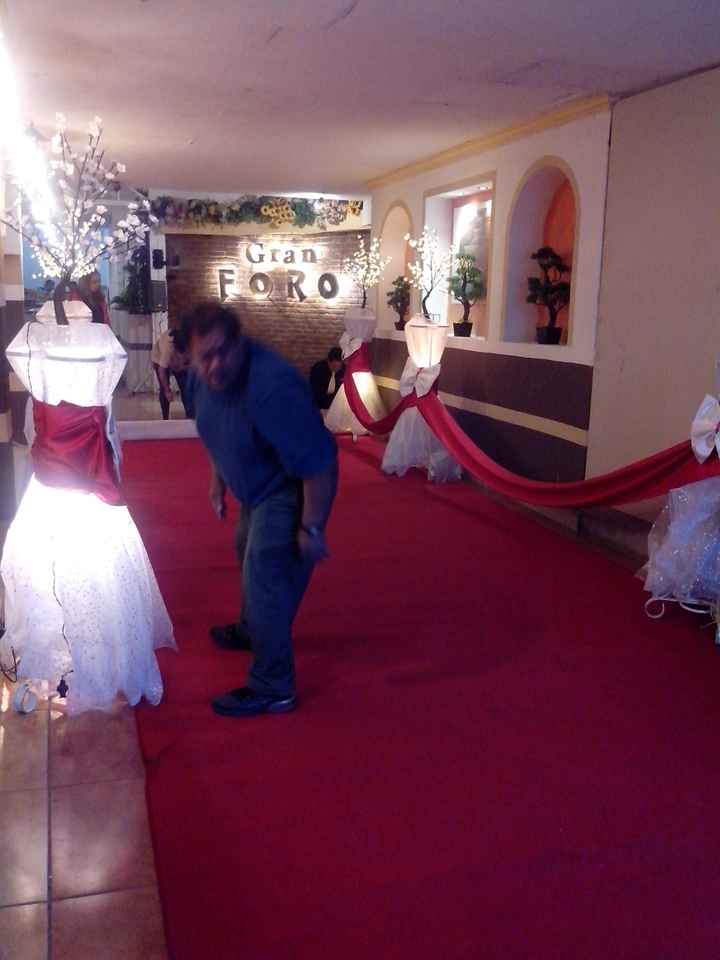 recepcion, alfombra roja