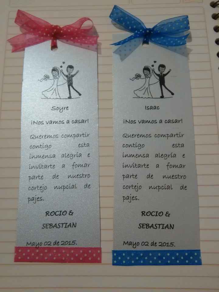 Invitaciones para mis pajes - 1
