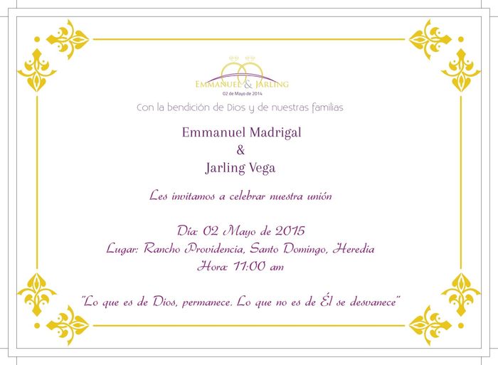 Diseño de tarjeta de boda en desingmantic.com - 2