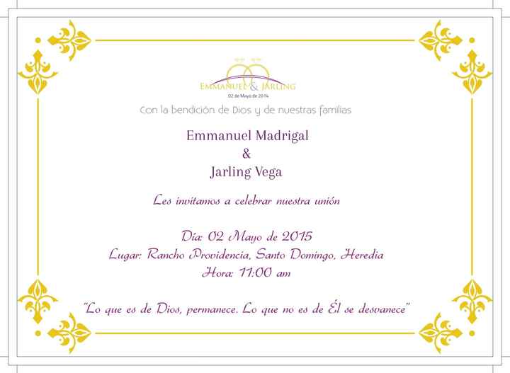 Diseño de tarjeta de boda en desingmantic.com - 2